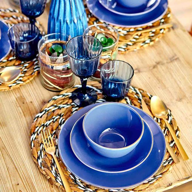 Allure Seramik Yemek Tabağı 6'lı Mavi (21 cm)