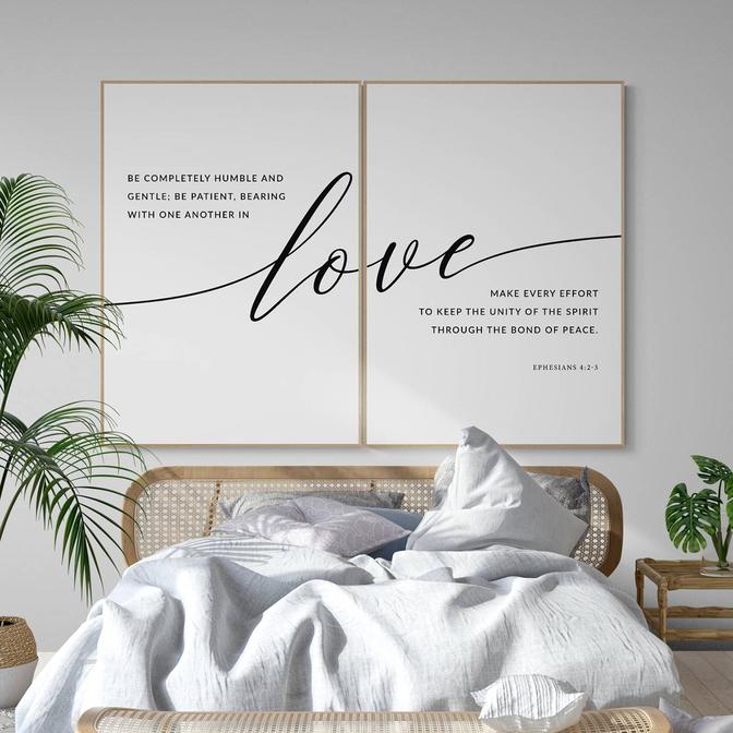 Love Font 2'li Çerçeveli Tablo Seti Naturel (21x30 cm)