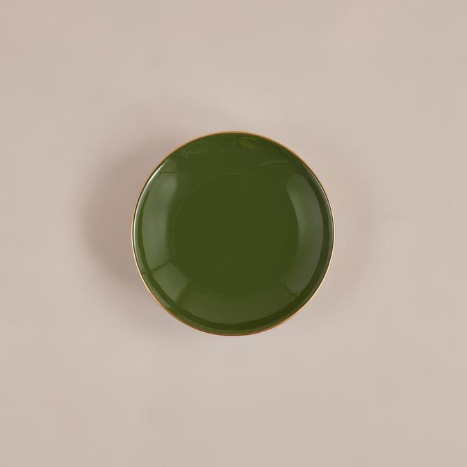 Allure Seramik Yemek Tabağı Haki (21 cm)