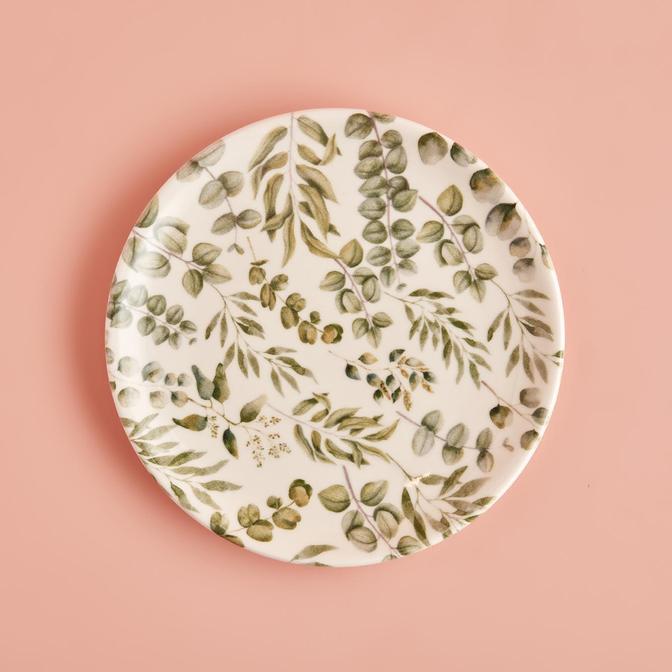Ocaliptus Porselen Pasta Tabağı Yeşil (19 cm)