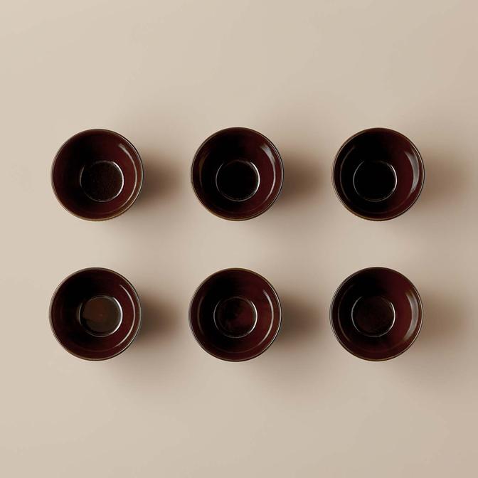 Olivia Seramik Çorba Kasesi 6'lı Kahverengi (14 cm)